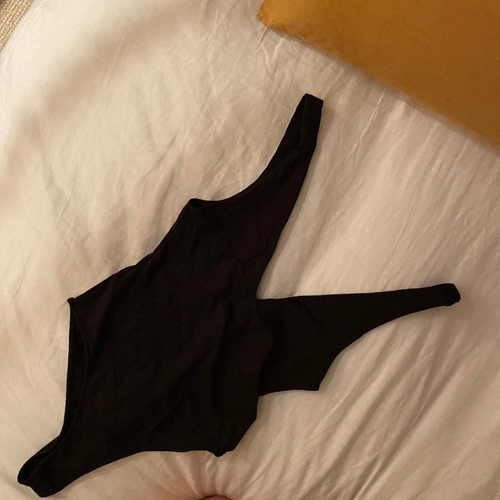 Black spandex bodysuit: Zara